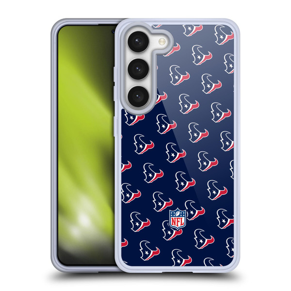 NFL Houston Texans Artwork Patterns Soft Gel Case for Samsung Galaxy S23 5G