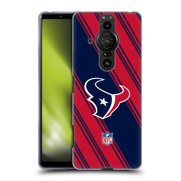 NFL Houston Texans Artwork Stripes Soft Gel Case for Sony Xperia Pro-I