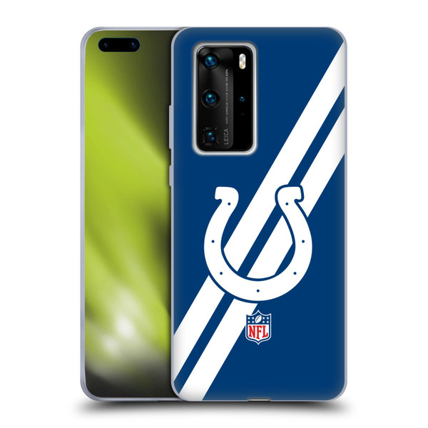 NFL Indianapolis Colts Logo Stripes Soft Gel Case for Huawei P40 Pro / P40 Pro Plus 5G