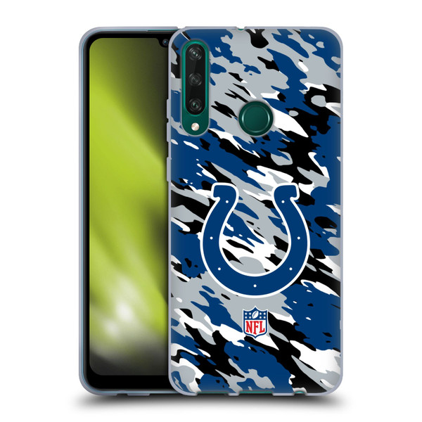 NFL Indianapolis Colts Logo Camou Soft Gel Case for Huawei Y6p