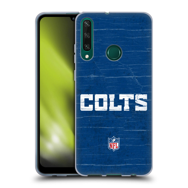 NFL Indianapolis Colts Logo Distressed Look Soft Gel Case for Huawei Y6p