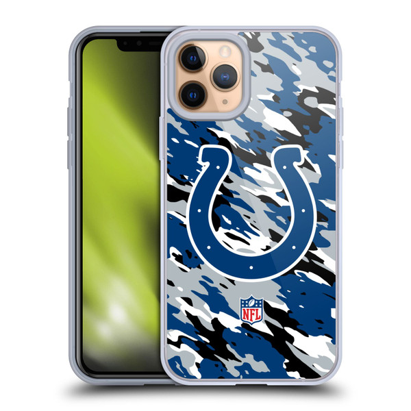 NFL Indianapolis Colts Logo Camou Soft Gel Case for Apple iPhone 11 Pro
