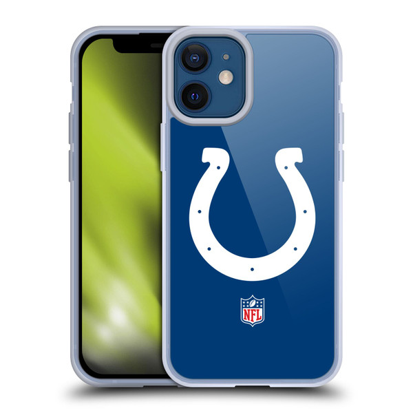 NFL Indianapolis Colts Logo Plain Soft Gel Case for Apple iPhone 12 Mini