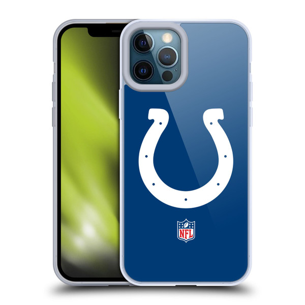 NFL Indianapolis Colts Logo Plain Soft Gel Case for Apple iPhone 12 Pro Max