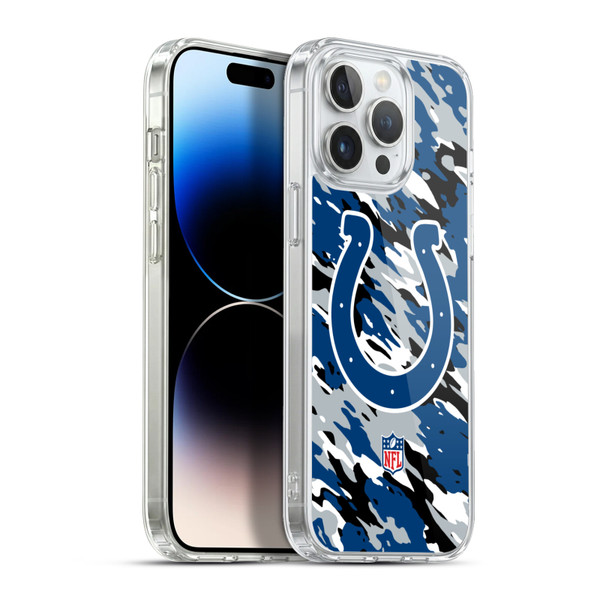 NFL Indianapolis Colts Logo Camou Soft Gel Case for Apple iPhone 13 Pro Max & MagSafe