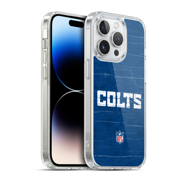 NFL Indianapolis Colts Logo Distressed Look Soft Gel Case for Apple iPhone 13 Pro & MagSafe