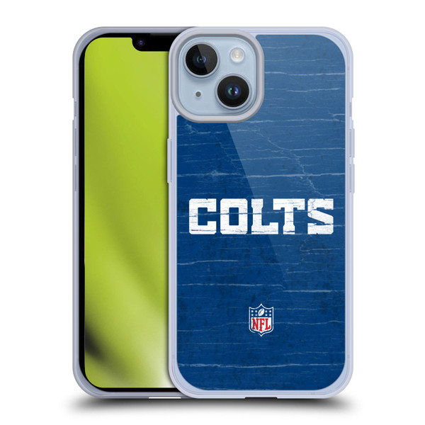 NFL Indianapolis Colts Logo Distressed Look Soft Gel Case for Apple iPhone 14