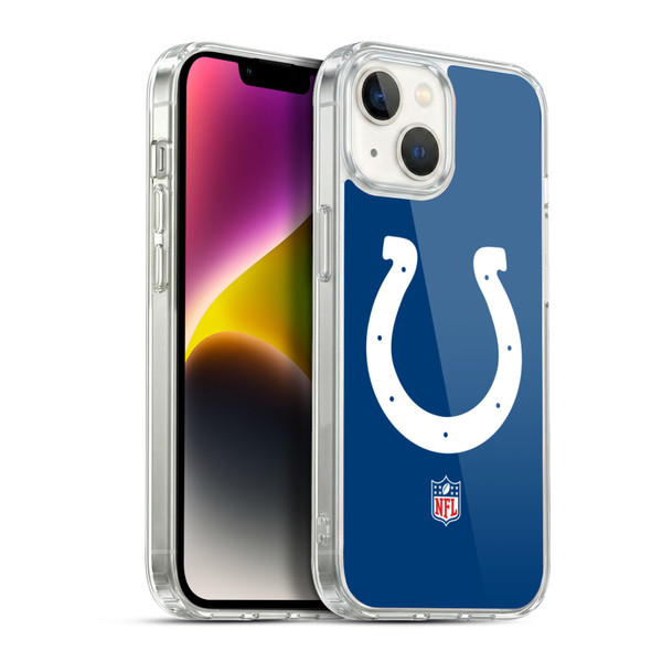 NFL Indianapolis Colts Logo Plain Soft Gel Case for Apple iPhone 14