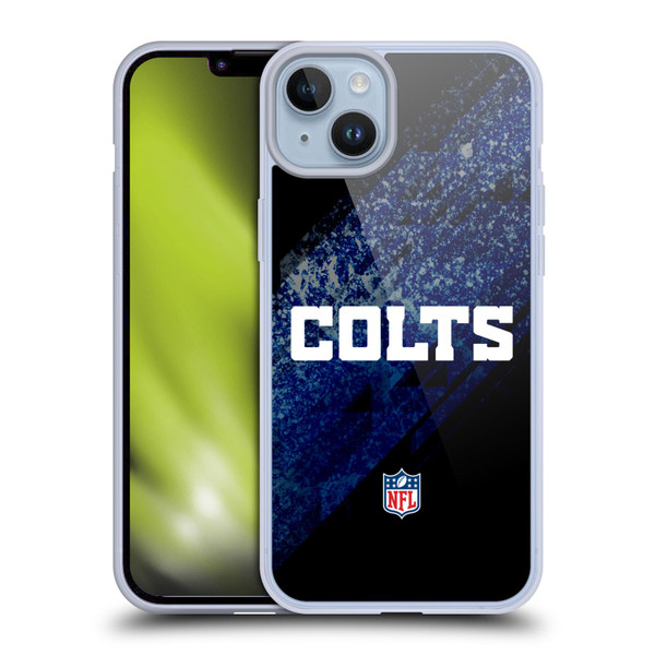 NFL Indianapolis Colts Logo Blur Soft Gel Case for Apple iPhone 14 Plus