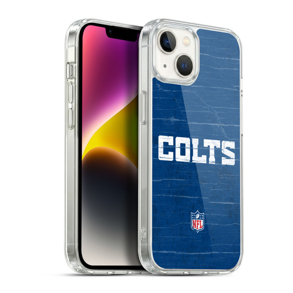 NFL Indianapolis Colts Logo Distressed Look Soft Gel Case for Apple iPhone 14 Plus & MagSafe