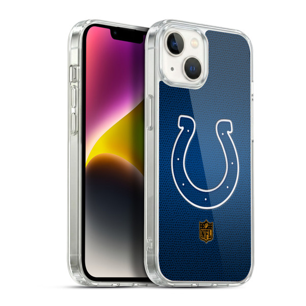 NFL Indianapolis Colts Logo Football Soft Gel Case for Apple iPhone 14 Plus & MagSafe
