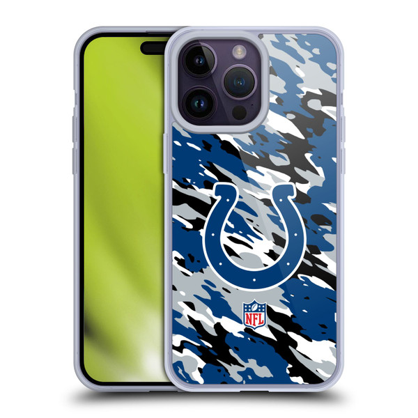NFL Indianapolis Colts Logo Camou Soft Gel Case for Apple iPhone 14 Pro Max