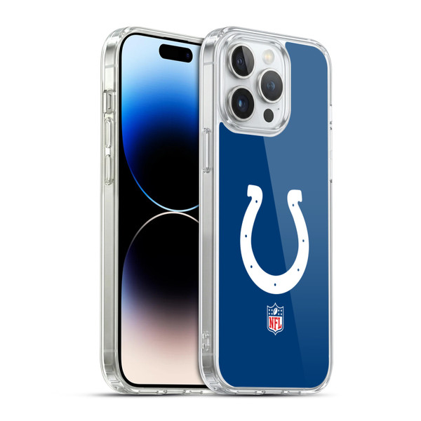 NFL Indianapolis Colts Logo Plain Soft Gel Case for Apple iPhone 14 Pro Max & MagSafe