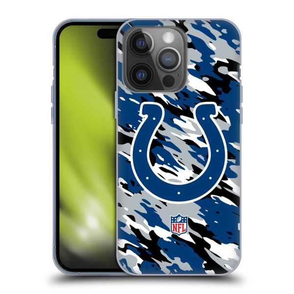 NFL Indianapolis Colts Logo Camou Soft Gel Case for Apple iPhone 14 Pro