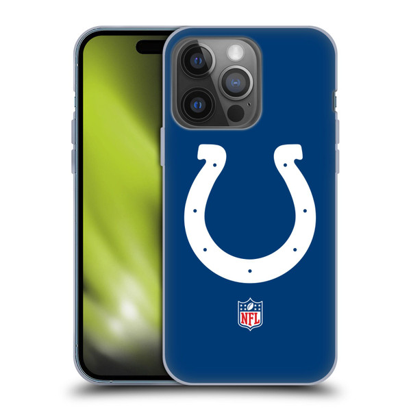 NFL Indianapolis Colts Logo Plain Soft Gel Case for Apple iPhone 14 Pro