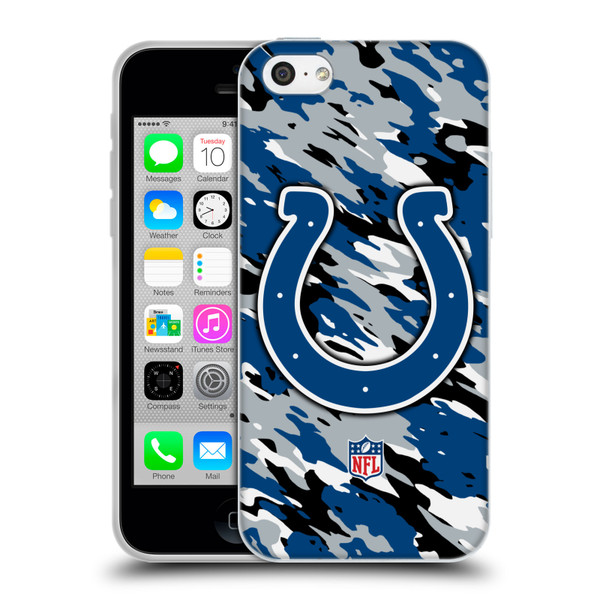 NFL Indianapolis Colts Logo Camou Soft Gel Case for Apple iPhone 5c