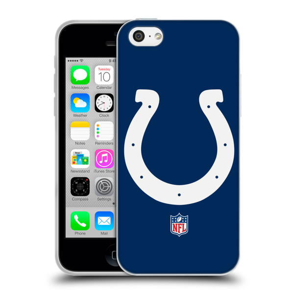 NFL Indianapolis Colts Logo Plain Soft Gel Case for Apple iPhone 5c