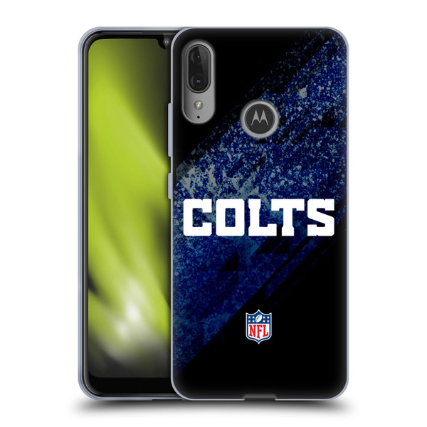 NFL Indianapolis Colts Logo Blur Soft Gel Case for Motorola Moto E6 Plus