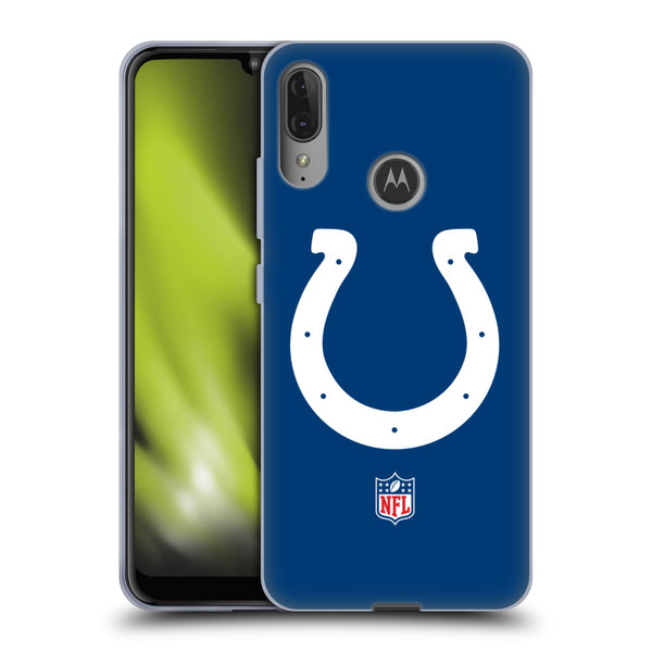 NFL Indianapolis Colts Logo Plain Soft Gel Case for Motorola Moto E6 Plus