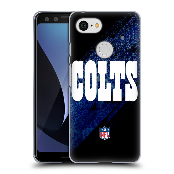 NFL Indianapolis Colts Logo Blur Soft Gel Case for Google Pixel 3