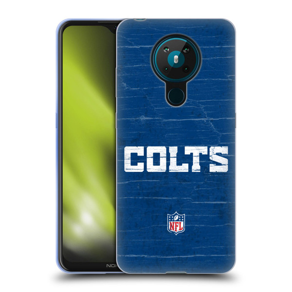 NFL Indianapolis Colts Logo Distressed Look Soft Gel Case for Nokia 5.3