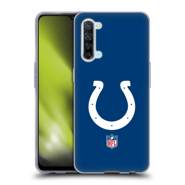NFL Indianapolis Colts Logo Plain Soft Gel Case for OPPO Find X2 Lite 5G