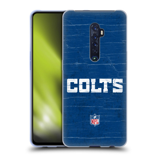 NFL Indianapolis Colts Logo Distressed Look Soft Gel Case for OPPO Reno 2