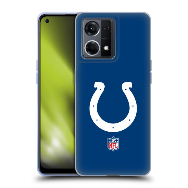 NFL Indianapolis Colts Logo Plain Soft Gel Case for OPPO Reno8 4G