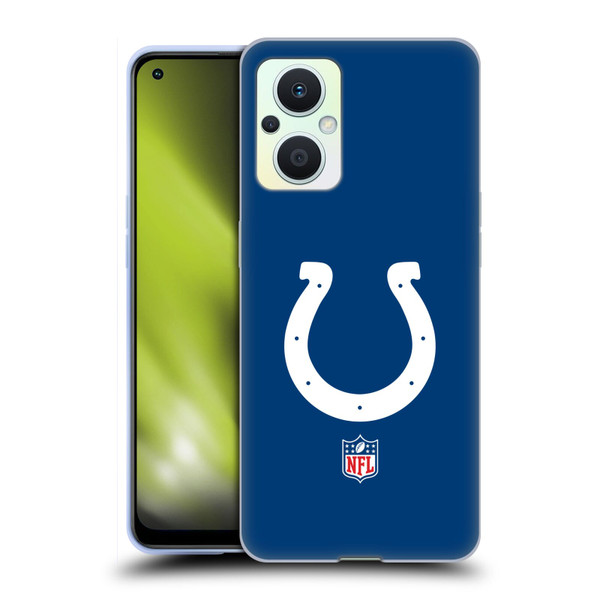 NFL Indianapolis Colts Logo Plain Soft Gel Case for OPPO Reno8 Lite