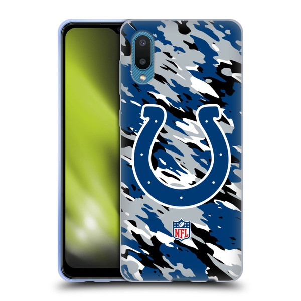 NFL Indianapolis Colts Logo Camou Soft Gel Case for Samsung Galaxy A02/M02 (2021)