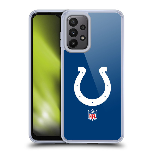 NFL Indianapolis Colts Logo Plain Soft Gel Case for Samsung Galaxy A23 / 5G (2022)