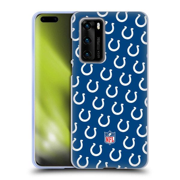 NFL Indianapolis Colts Artwork Patterns Soft Gel Case for Huawei P40 5G