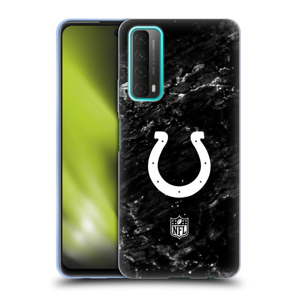 NFL Indianapolis Colts Artwork Marble Soft Gel Case for Huawei P Smart (2021)