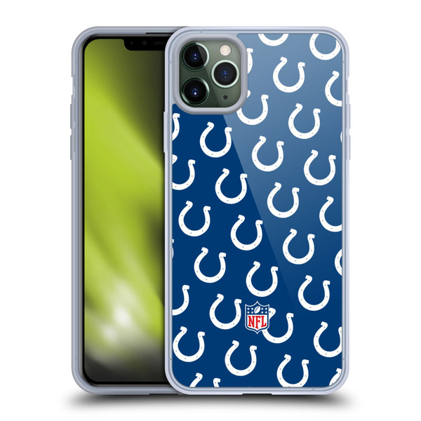NFL Indianapolis Colts Artwork Patterns Soft Gel Case for Apple iPhone 11 Pro Max