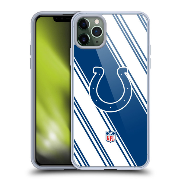 NFL Indianapolis Colts Artwork Stripes Soft Gel Case for Apple iPhone 11 Pro Max