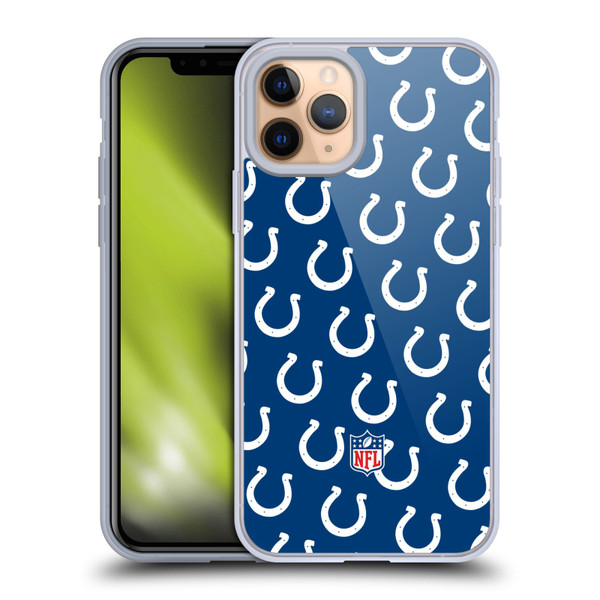 NFL Indianapolis Colts Artwork Patterns Soft Gel Case for Apple iPhone 11 Pro
