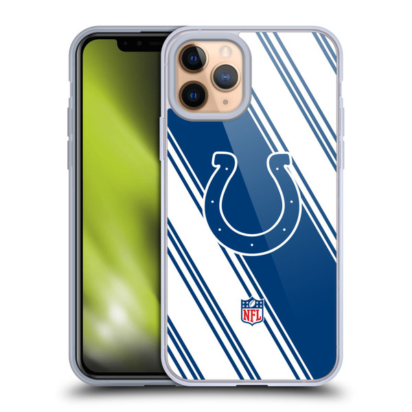 NFL Indianapolis Colts Artwork Stripes Soft Gel Case for Apple iPhone 11 Pro