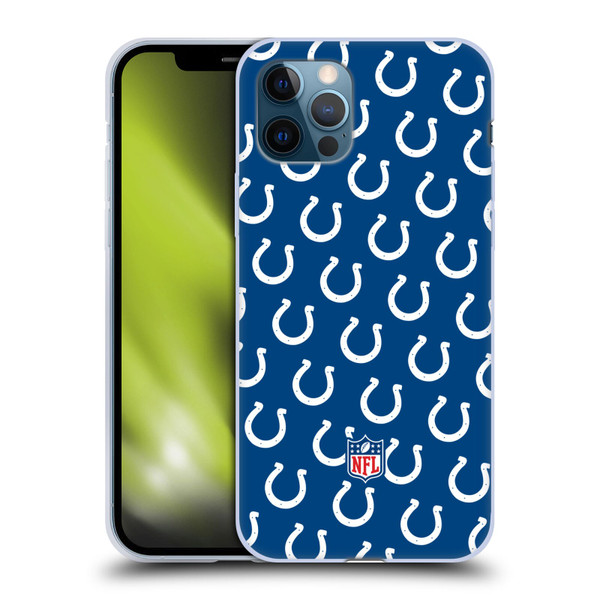 NFL Indianapolis Colts Artwork Patterns Soft Gel Case for Apple iPhone 12 / iPhone 12 Pro