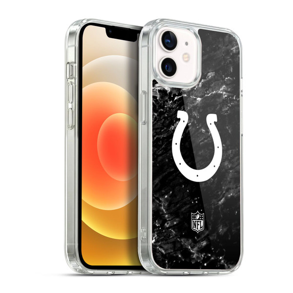 NFL Indianapolis Colts Artwork Marble Soft Gel Case for Apple iPhone 12 / iPhone 12 Pro & MagSafe