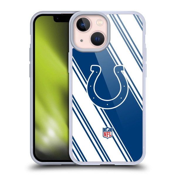 NFL Indianapolis Colts Artwork Stripes Soft Gel Case for Apple iPhone 13 Mini