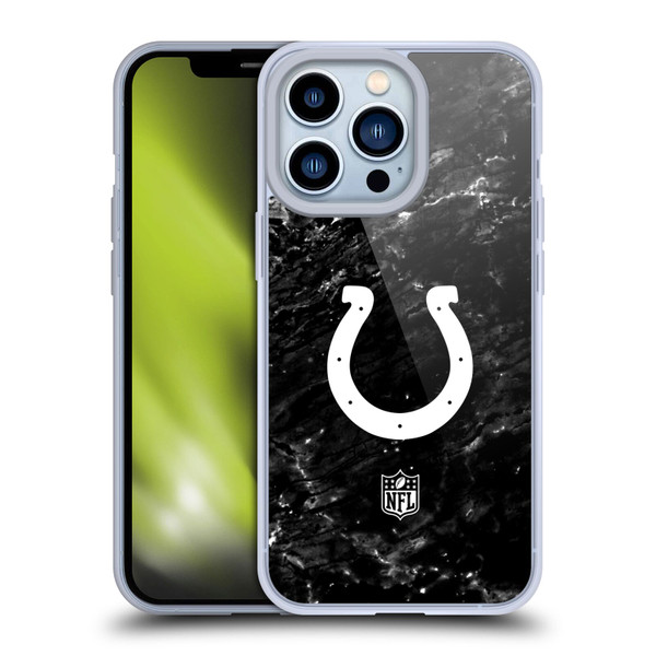 NFL Indianapolis Colts Artwork Marble Soft Gel Case for Apple iPhone 13 Pro