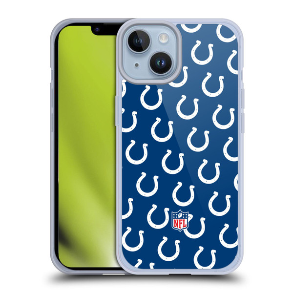 NFL Indianapolis Colts Artwork Patterns Soft Gel Case for Apple iPhone 14