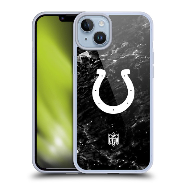 NFL Indianapolis Colts Artwork Marble Soft Gel Case for Apple iPhone 14 Plus
