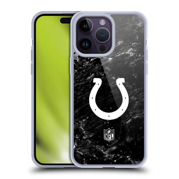 NFL Indianapolis Colts Artwork Marble Soft Gel Case for Apple iPhone 14 Pro Max