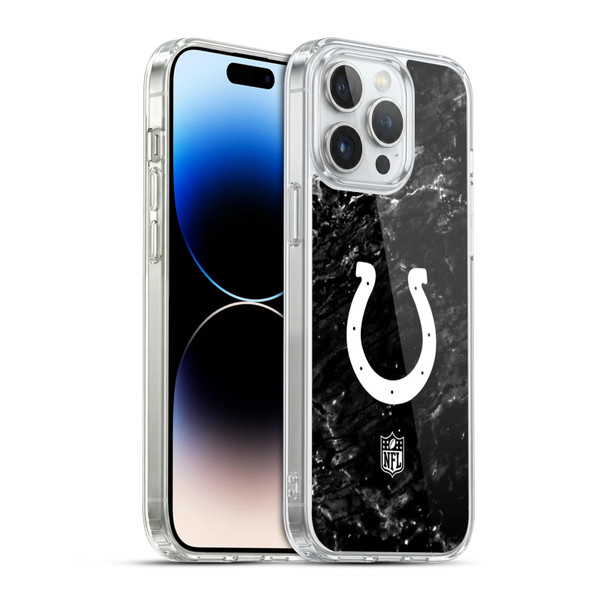 NFL Indianapolis Colts Artwork Marble Soft Gel Case for Apple iPhone 14 Pro Max & MagSafe