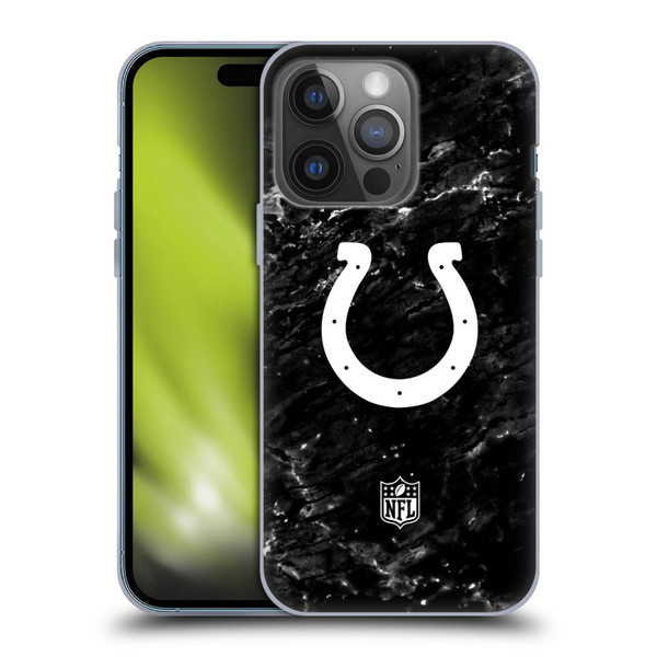 NFL Indianapolis Colts Artwork Marble Soft Gel Case for Apple iPhone 14 Pro