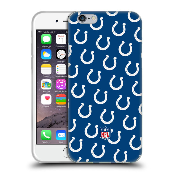NFL Indianapolis Colts Artwork Patterns Soft Gel Case for Apple iPhone 6 / iPhone 6s