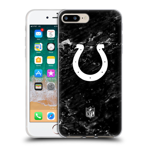 NFL Indianapolis Colts Artwork Marble Soft Gel Case for Apple iPhone 7 Plus / iPhone 8 Plus