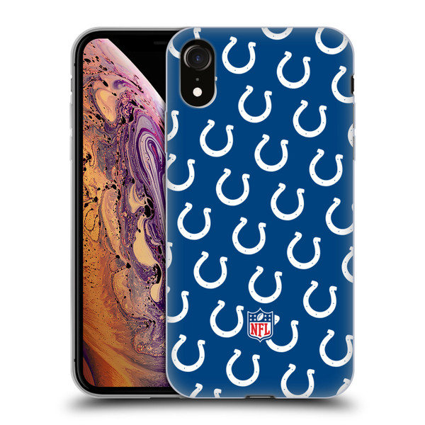 NFL Indianapolis Colts Artwork Patterns Soft Gel Case for Apple iPhone XR
