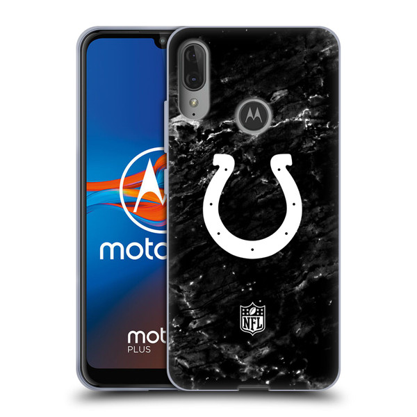 NFL Indianapolis Colts Artwork Marble Soft Gel Case for Motorola Moto E6 Plus